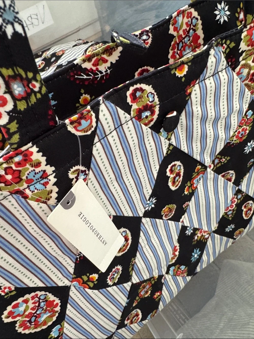 Vera‎ Bradley Hathaway Tote in Diamond Patchwork Northstar Anthro collab!